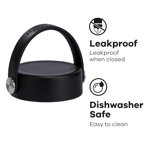 Hydro Flask Lids – Flex Cap Replacement Lid for Wide Mouth Water Bottles Black - color: Black, style: Flex Cap