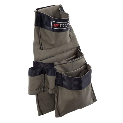 The Diamondback Eagle Tool Pouch - Modular Utility Pouch for 4" Tool Belts - Ideal Carpenter & Electrician Tool Pouch for Nuts, Punches & Fasteners - style: Ranger Green - Right Side