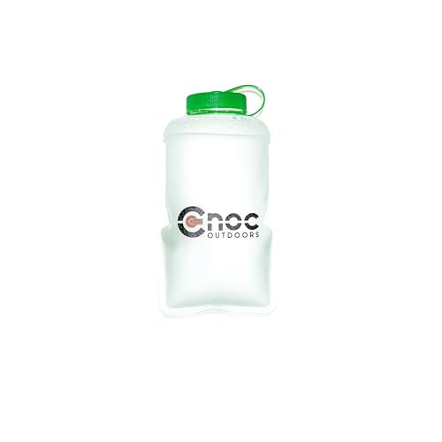 Cnoc Outdoors HydriamX Durable Collapsible 350ml Flask, 42mm Thread Wide Mouth, Hot Liquid Compatible - color: Green, size: 11.8 Ounces