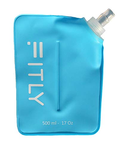 FITLY 500ml Soft Flask with Hydration Tube - Collapsible Water Bladder