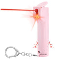 3-in-1 Pepper Spray Personal Alarm, 140dB Siren 3 Strobe, College Student Dorms Campus, Easy One Hand Operation, 12ft 25 Bursts 12 Seconds UV Marking Dye Gel, Rechargeable, Young Women Safety Keychain - color: Pink