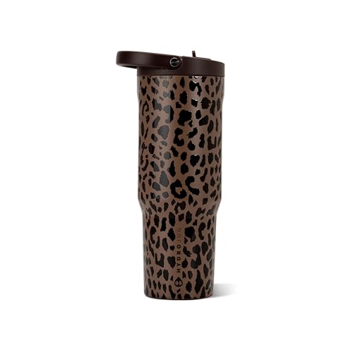 HydroJug Sport 40 oz Insulated Stainless Steel Water Bottle, Brown Leopard - color: Brown Leopard, size: 40 Ounces