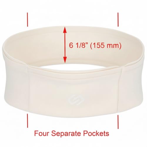 Sporteer VersaMax Running Belt, Anti-Theft Travel Money Band, Neutral, S - color: Neutral, size: Small