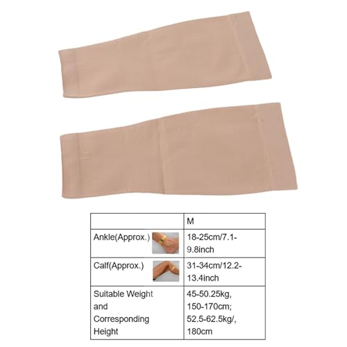 Compression Socks, 20-30mmHg Calf Compression Sleeves, Footless Compressed Socks for Varicose Veins, Shin Splints, Edema Recovery Maternity, Cycling Running Travel, Women & Men - color: Beige, size: M