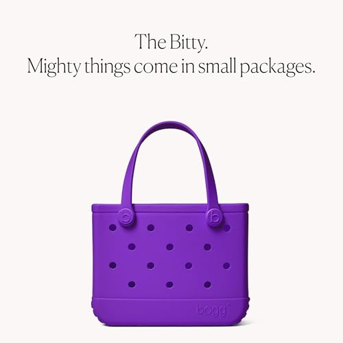 BOGG BAG Bitty Small Tote – 11” x 8.5” x 4.5” – Essential Bags for Beach, Pool, Boat, Sports, Tailgating, Cruise, Travel - color: Houston We Have a Purple