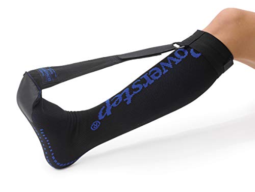 PowerStep UltraStretch Plantar Fasciitis Night Splint, Adjustable Plantar Fasciitis Brace, Plantar Fasciitis Relief, Achilles Tendonitis Support, Gentle Stretch Compression Sock for Heel & Foot Pain, Regular (Black)