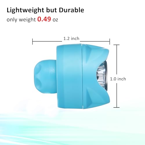 RAHAN Rechargeable Headlights Compatible with Croc, 2pcs Flashlight Clog Charm Attachment Accessories for Shoe, Hands-Free Night Light, Novelty Shoe Lights for Camping, Blue - color: Blue