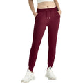 Ipletix Joggers for Women with Pockets Yoga Lounge Sweat Pants - color: Burgundy, size: X-Large