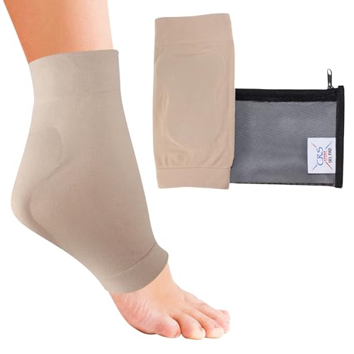 CRS Cross Achilles Heel Gel Sleeves for Skating, Hockey. Pair, X-Large - size: X-Large