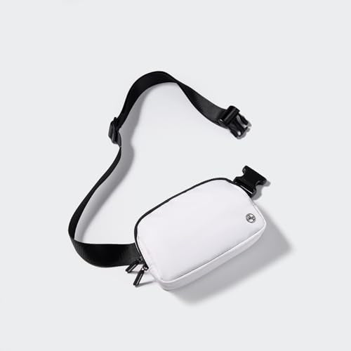 Pander Nylon Fanny Pack for Women, Two-Way Zipper Crossbody Bag - color: White