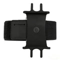 360 Degree Rotation Adjustable Phone Holder Armband Outdoor Sports Bike Cycling Detachable Silicone GPS Mount barracket Stand (Black)