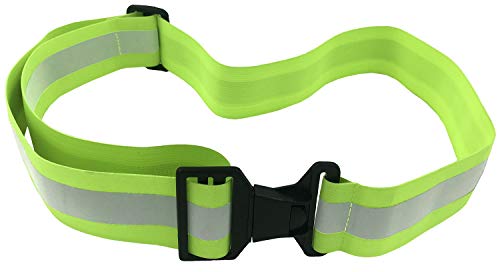Reflective Belt for Running Army PT Belt Reflective Running Gear - color: Green Belt + Bag