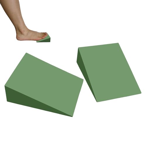 Yoga Foam Wedge - Portable Foam Yoga Wedge Stretching Equipment | Supportive Yoga Block | Back Support Foam Incline Slant Board for Leg, Calf, Ankle and Foot Stretching