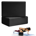 Septo 2 Pcs Yoga Blocks, 9x6x3 Inch Foam Blocks for Pilates - color: Black