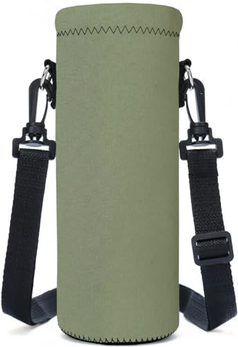 Neoprene Water Bottle Carrier Bag with Adjustable Strap, Insulated Bottle Holder for 24oz Bottles, Lightweight & Washable Bottle Sling for Walking, Hiking, Gym - color: XM-SHT-002