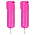 Police Magnum Keychain Pepper Spray Flip Top Safety 2 Pack 1/2oz - Maximum Heat Strength OC with Dye - Tactical Small Compact Case Holder - for Women & Men's Self Defense - Made in The USA - color: HOT PINK