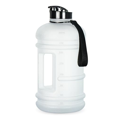 TOOFEEL 2 Liter Water Bottles - Big Water Jugs - 2.2L 74oz LeakProof - Clear Matte - color: Matte Clear Water Jug, style: 74 oz water bottle