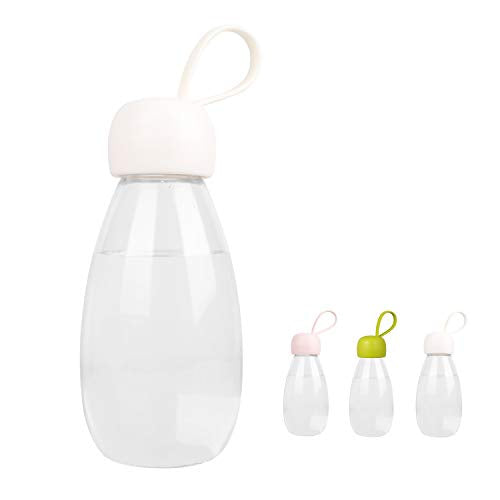 emoi BPA Free Water Bottle, 12oz/360ml Cute Water Bottle with Carrying Strap, Ideal for Kids Boys Girls Students Women Healthy Hydration-White - color: White Cap, size: 12 Ounces