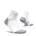 Feetures Elite Max Cushion Quarter Running Sock, 1 Pair - color: White, size: Small