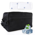 Leakproof Freezable Snack Bag Reusable Cooler Insulated Lunch Box - color: Black