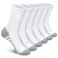 Felicigeely Athletic Crew Socks Cushioned Breathable for Men & Women 6 Pack - color: Double Stripe White, size: 6-9