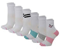 Mid-Crew Compression Socks | Half-Cushion | Dr Motion ( 6 Pairs ) - color: Assorted White