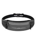 Lightweight Running Belt, Water-Resistant Waist Pack for Women & Men, 4-Zone Organization Fits Up to 7" Phone, Reflective Strips Design for Marathon Training, Jogging, Hiking, Commuting - color: Dark Gray