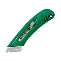 Pacific Handy Cutter S4R Safety Cutter, Retractable Utility Knife with an Ergonomical Design, Bladeless Tape Splitter, Steel Guard for Safety and Damage Protection, for Warehouse and In-Store Cutting , Green - style: S4R Safety Cutter