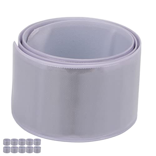 Socobeta Slap Bands, Reflective Arm Band Visible Highly Elastic Dazzling Light for Sports (Silver)