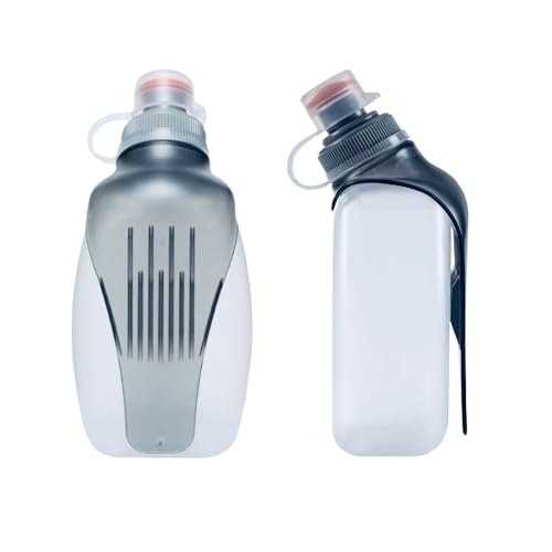 HECHZSO 2 Pack 8.8oz Running Water Bottles with Clips for Vests and Belts