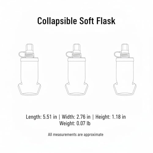 Packable Soft TPU Water Bottle for Outdoor Running Sports, 500 ml, Black - color: Black