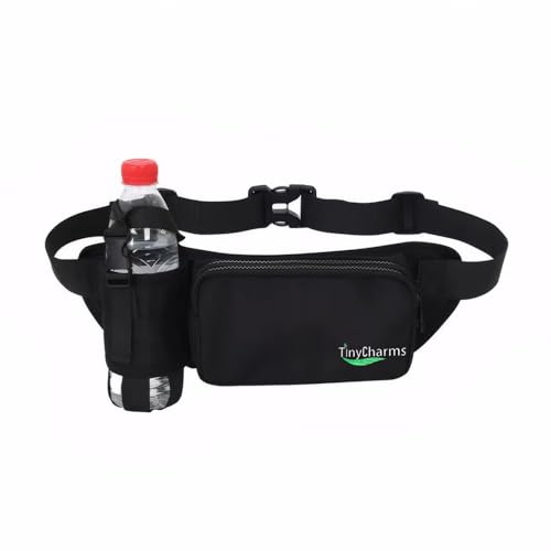 Running Belt Water Bottle Holder for Men Women, Adjustable Waist Pack
