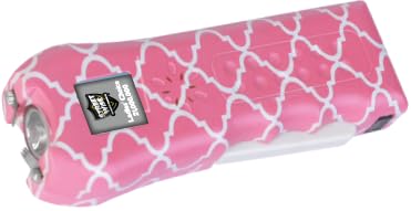 Streetwise Ladies’ Choice Stun Gun for Women - Rechargeable Device with Alarm, LED Flashlight, Safety Disable Pin & Built-in Charger - Personal Safety Tool with Holster & Lanyard - style: Quartefoil