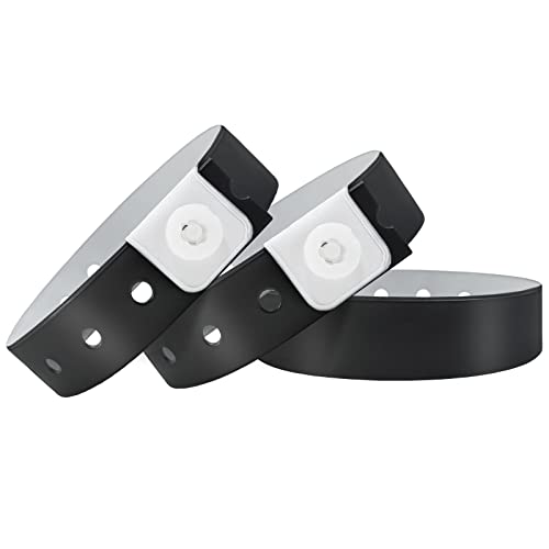 Plastic Party Black Wristband 100 Pack, Vinyl Wristband for Event - color: Black