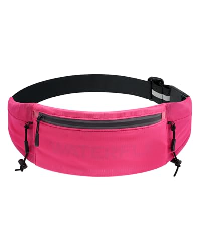 WATERFLY Running Belt Fanny Pack, Runner Race Belt with Bib Clip Pink - color: Pink