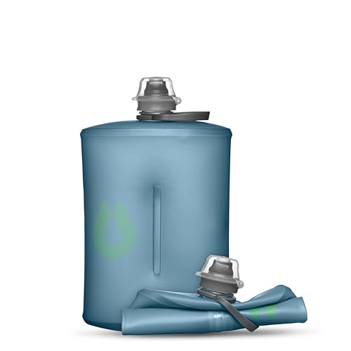 HydraPak Stow Collapsible Water Bottle (350ml, 500ml, 1L) - color: Tahoe Blue, style: 32oz/1L