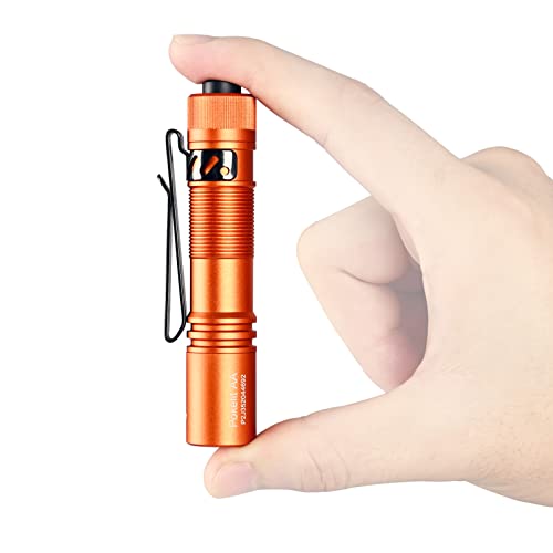 ACEBEAM Pokelit AA Mini Flashlight with Clip, 90+ High CRI Pocket LED Light - color: Orange