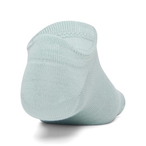 Under Armour Unisex Adult Essential No Show Socks (6-Pairs) - color: (477) Enamel Blue / Enamel Blue / White, size: Large