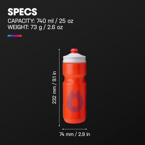 HydraPak Breakaway Surge Lightweight Bike Water Bottle (25oz, Clear) - color: Clear, size: 740 ml (Pack of 2)