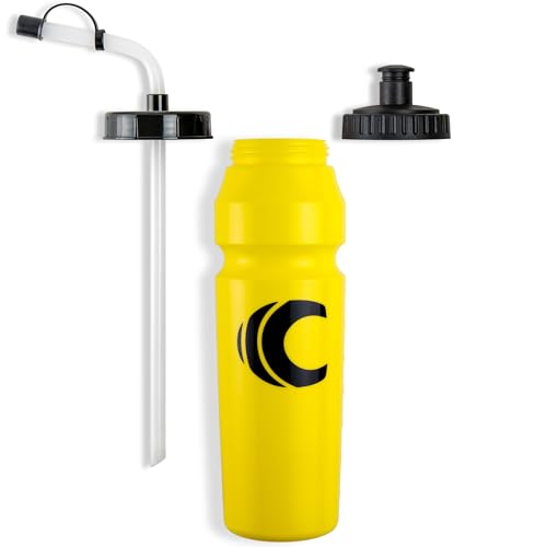 Cannon Sports 1 Liter Sports Water Bottle, 2 Lids, BPA-Free (Yellow) - color: Yellow