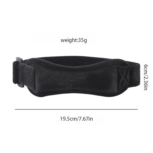 1 Pair Sports Patella Knee Strap Shock Absorbing Knee Support - color: Black