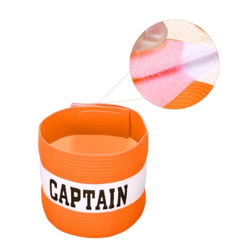 PATIKIL Captain's Armband, Elastic Arm Band for Soccer Training - color: Orange