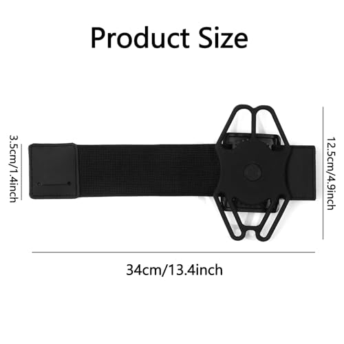 Wristband Phone Holder for Running, 360°Rotation & Detachable Sports Armband, Arm Band for Running, Fits 4''-6.5''Phone