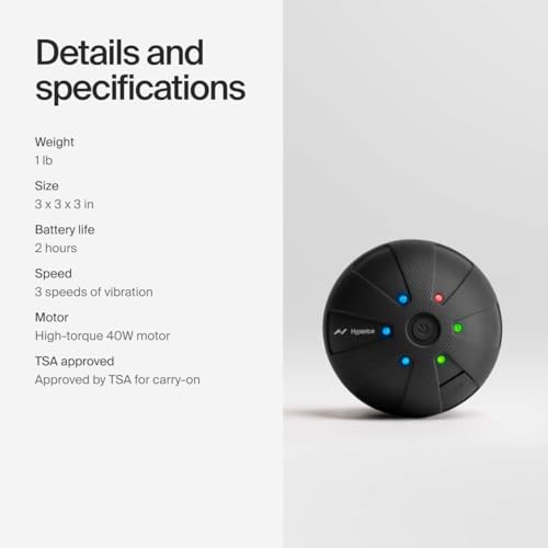 Hyperice Hypersphere Go Vibrating Ball Deep Tissue Massage Muscle Recovery