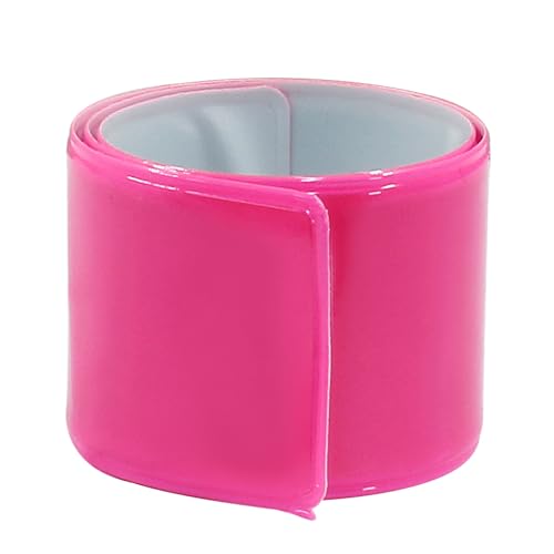 12 Pcs Reflective Snap Bands High Visibility Reflectors for Night Cycling, Jogging, and Working - color: Green、Pink