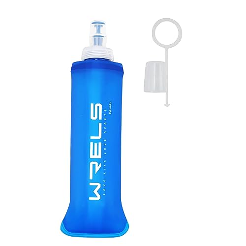 WRELS Soft Running Water Flask Soft Flasks Collapsible Soft Water Bottles Small BPA-Free for Sports Hiking Hydration Pack 5oz/8oz/17oz(BLUE,8oz) - color: Blue, style: 250ml/8oz