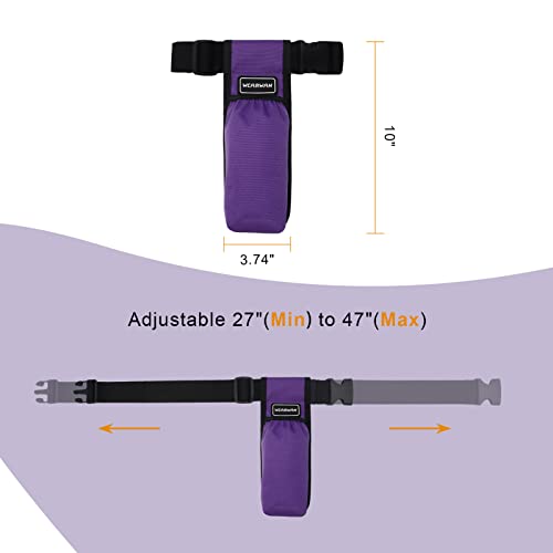 Massage Oil Holster, Adjustable and Durable Massage Holster, Bag only, Bottle not Included - color: purple