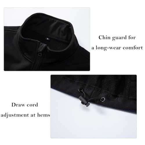 Msmsse Men's Outerwear Lightweight Vest Standing Collar Puffer Sleeveless Jacket for Hiking Running Golf - color: Black/Dark Blue, size: Small