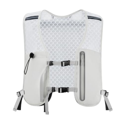 Running Vest for Women Men Hydration Backpack with 500ml Soft Flask Lightweight Water Pack - color: Gray Vest Only