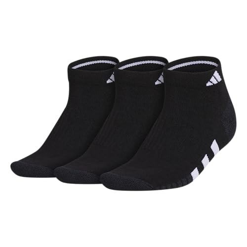 adidas Women's Cushioned Socks 3 Pairs - color: Black/Night Grey/White/3.0/Low Cut, size: Medium, style: Low Cut